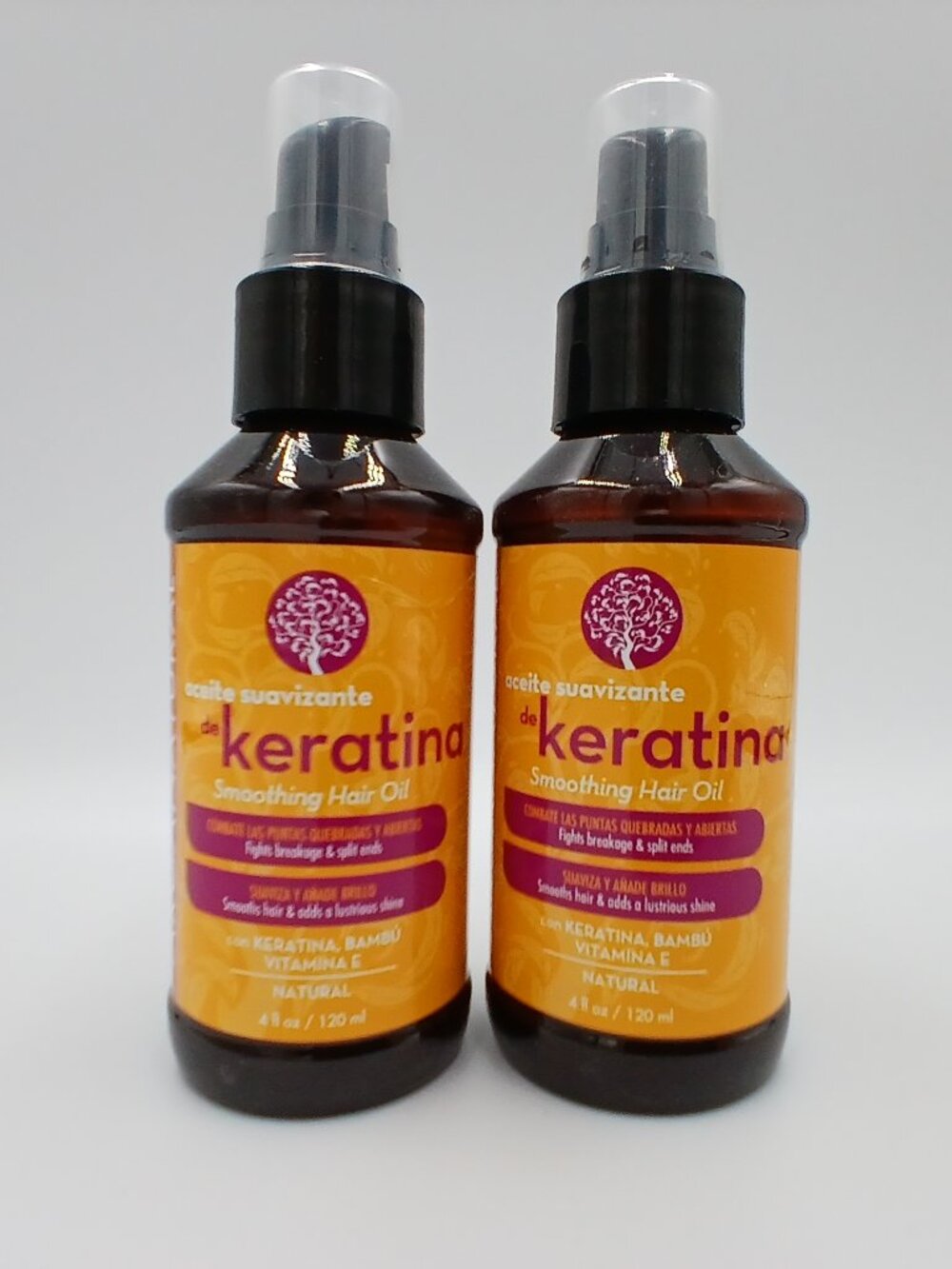 ArgaNatural Keratina Smoothing Hair Oil Spray Breakage/Split Ends Lot Of 2